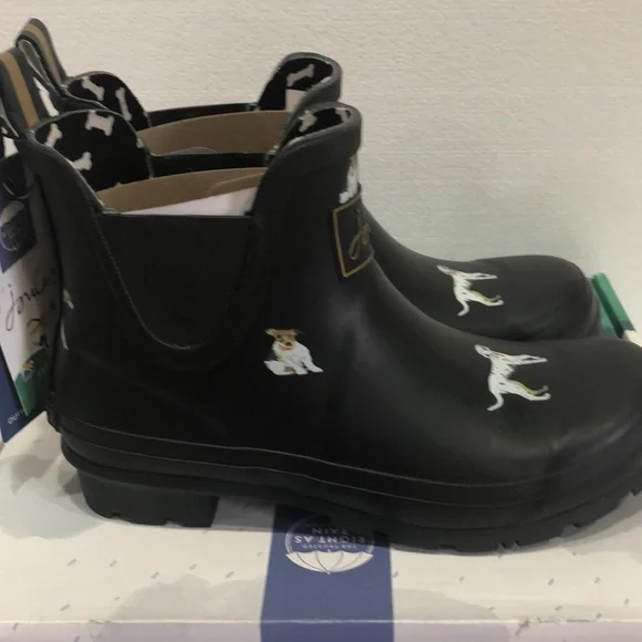 Joules Black Boots size US 7 NWT - Picture 3 of 4
